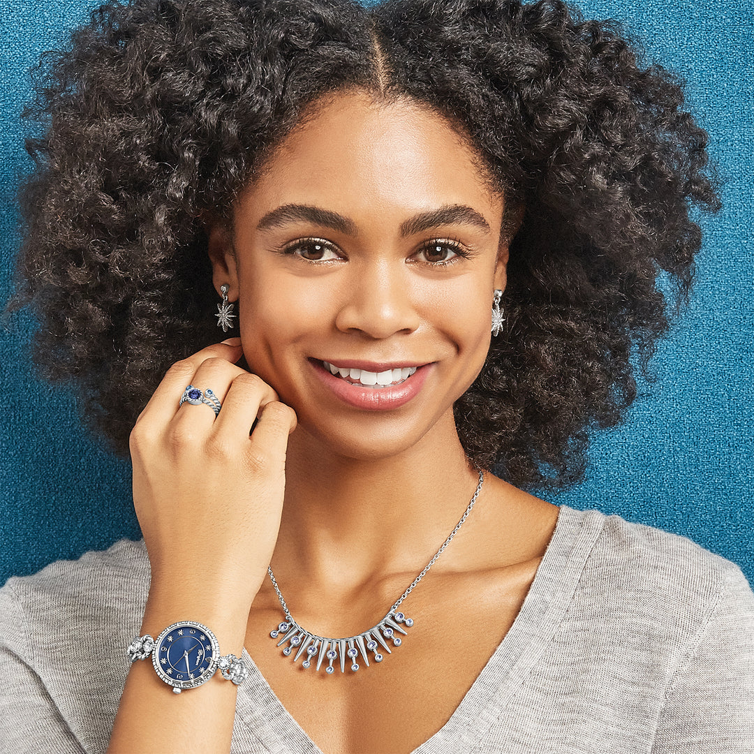 RADIANT STAR POST EARRINGS - SILVER