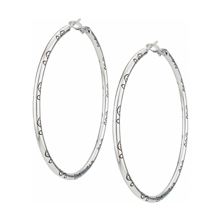 SIL GRANDE HOOP CHARM EAR SILVER – Brianne's Boutique