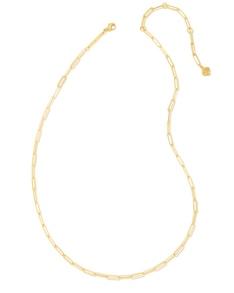 KENDRA SCOTT COURTNEY PAPERCLIP NECKLACE - GOLD