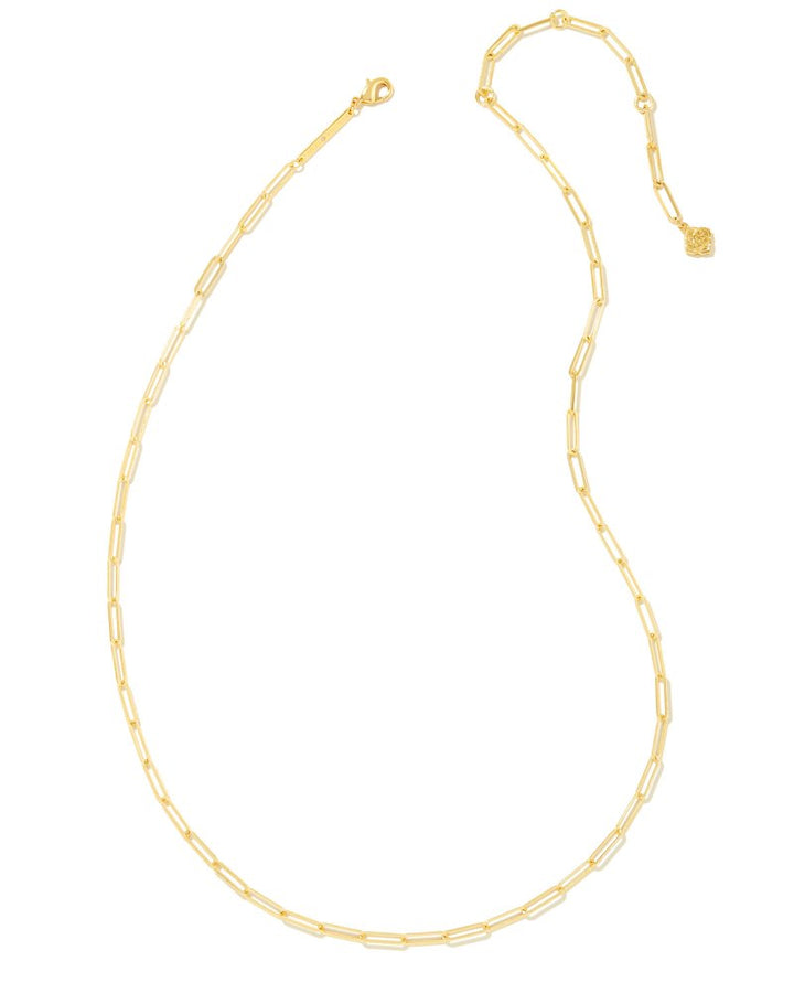 KENDRA SCOTT COURTNEY PAPERCLIP NECKLACE - GOLD