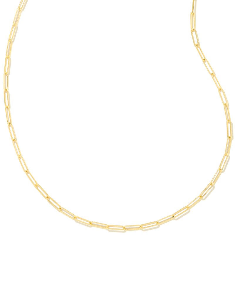 KENDRA SCOTT COURTNEY PAPERCLIP NECKLACE - GOLD