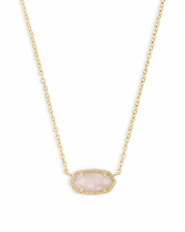 KENDRA SCOTT ELISA NECKLACE - GOLD/ROSE QUARTZ