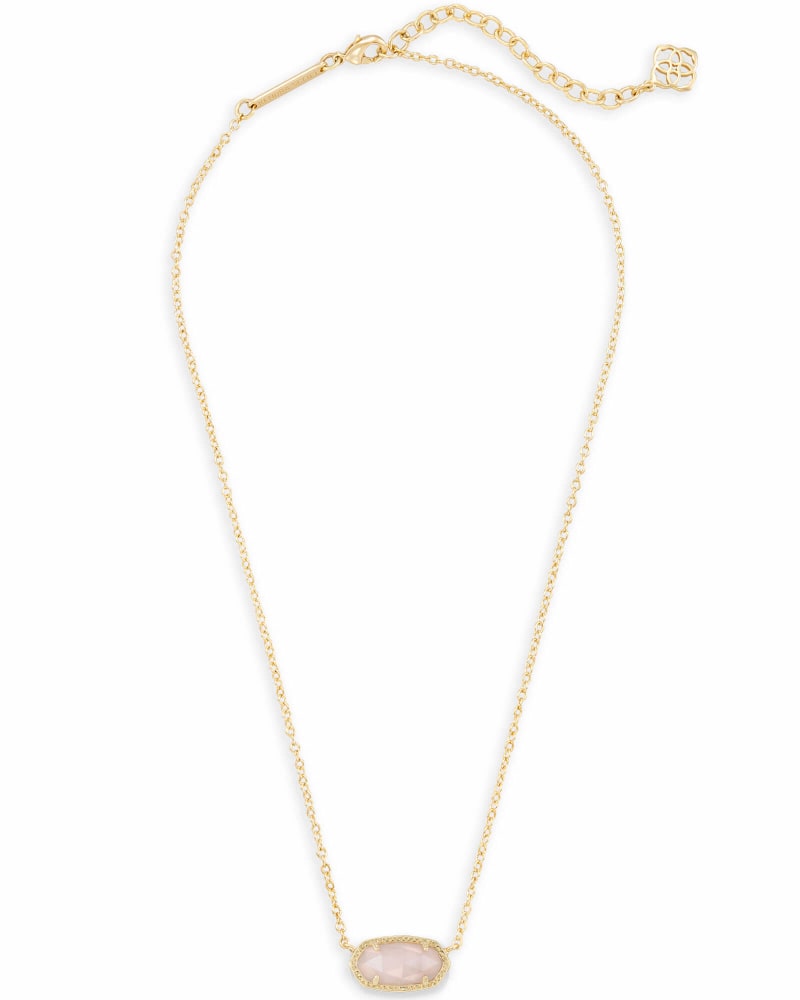 KENDRA SCOTT ELISA NECKLACE - GOLD/ROSE QUARTZ