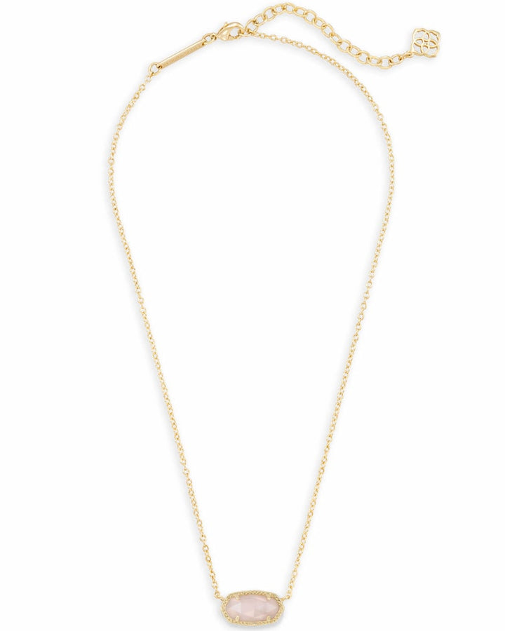 KENDRA SCOTT ELISA NECKLACE - GOLD/ROSE QUARTZ