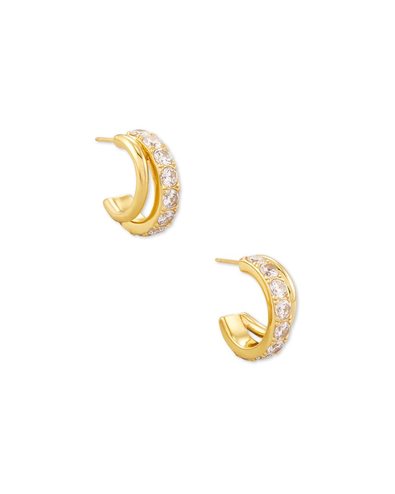 KENDRA SCOTT LIVY HUGGIE EARRING - GOLD METAL