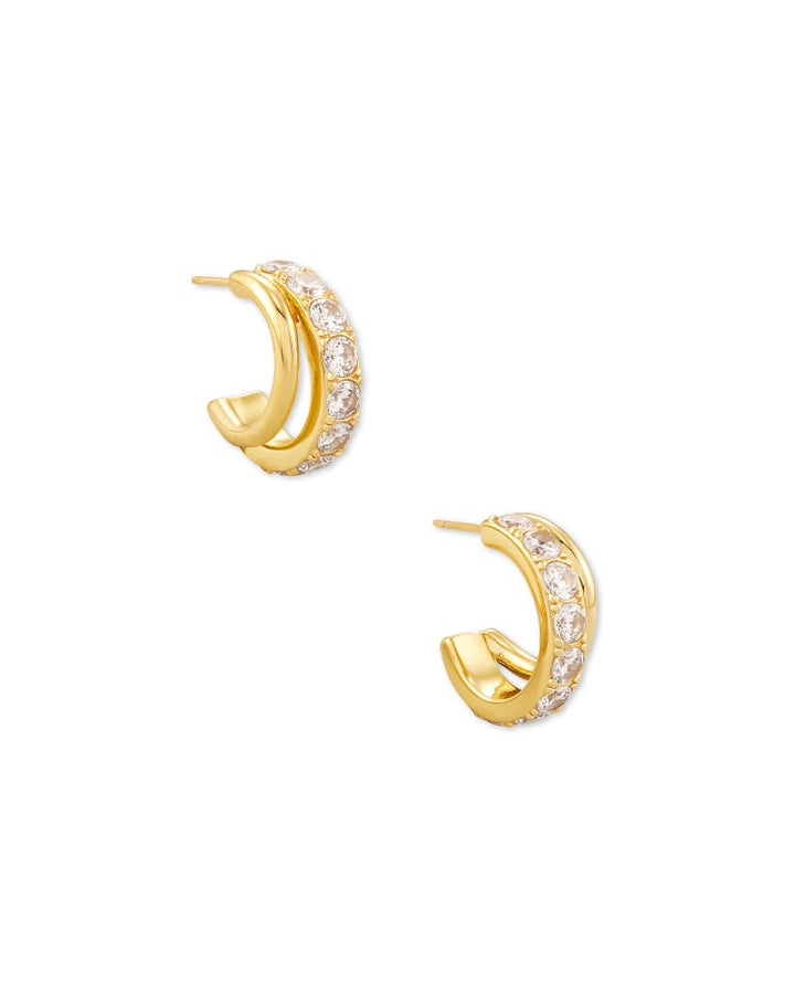 KENDRA SCOTT LIVY HUGGIE EARRING - GOLD METAL