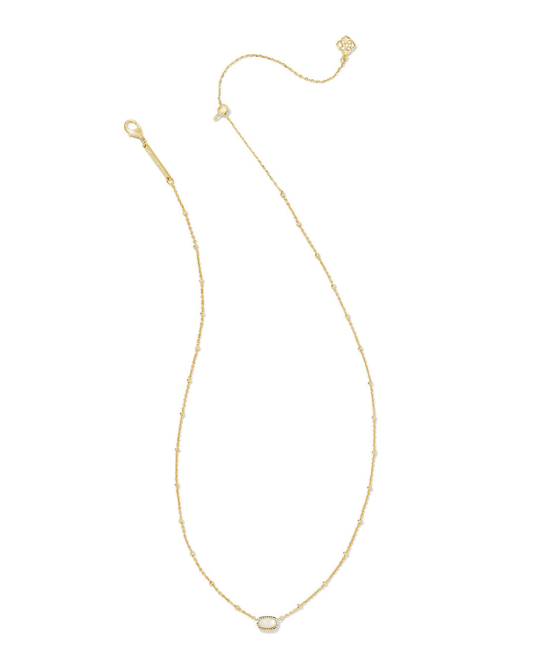 MINI ELISA SATELLITE SHORT PENDANT NECKLACE - GOLD - IVORY MOP