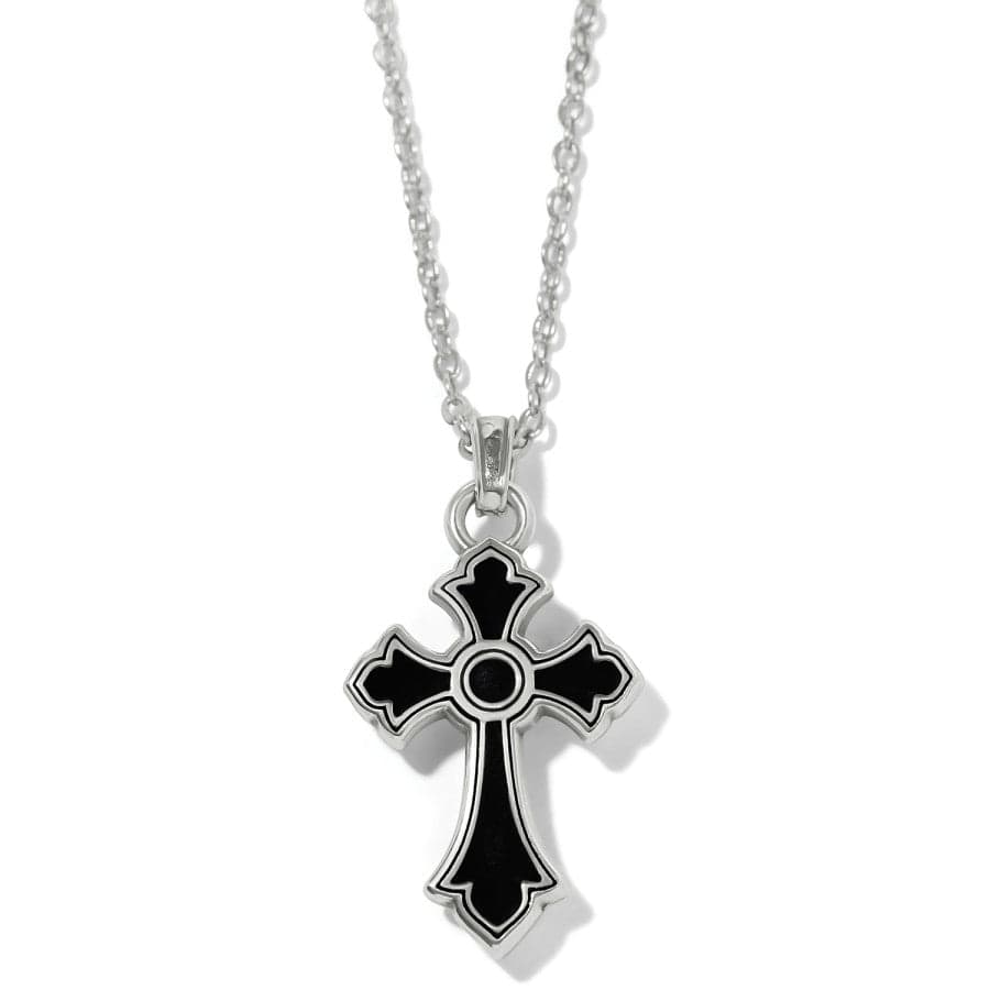 MAJESTIC REGAL CROSS REVERSIBLE NECKLACE - SILVER-GOLD -