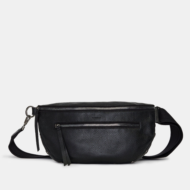 HAMMITT CHARLES CROSSBODY LARGE SLING BAG - BLACK/GUNMETAL