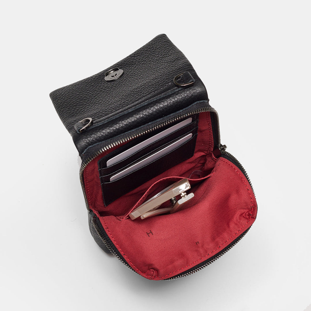 HAMMITT VIP MOBILE CROSSBODY - BLACK/GUNMETAL