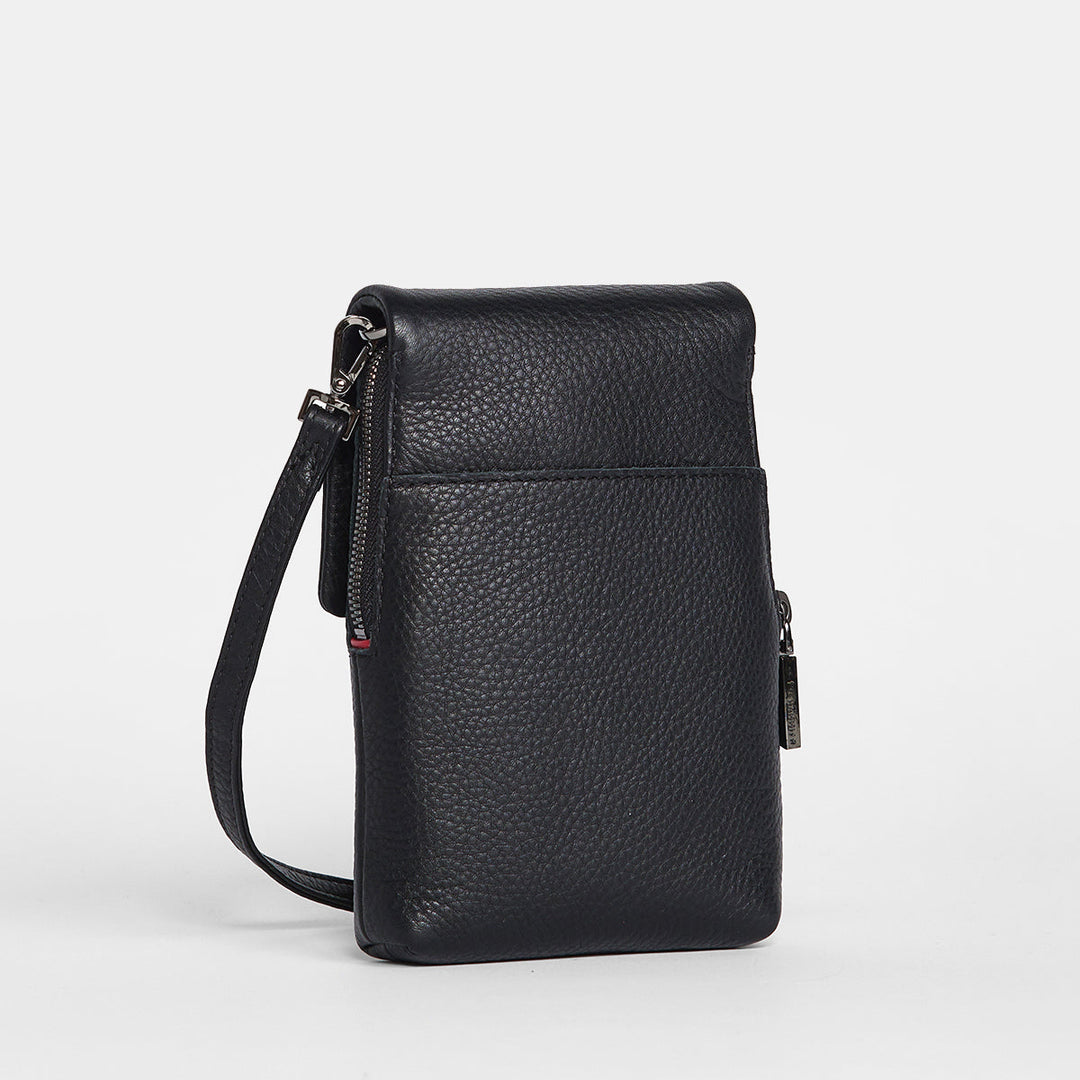 HAMMITT VIP MOBILE CROSSBODY - BLACK/GUNMETAL