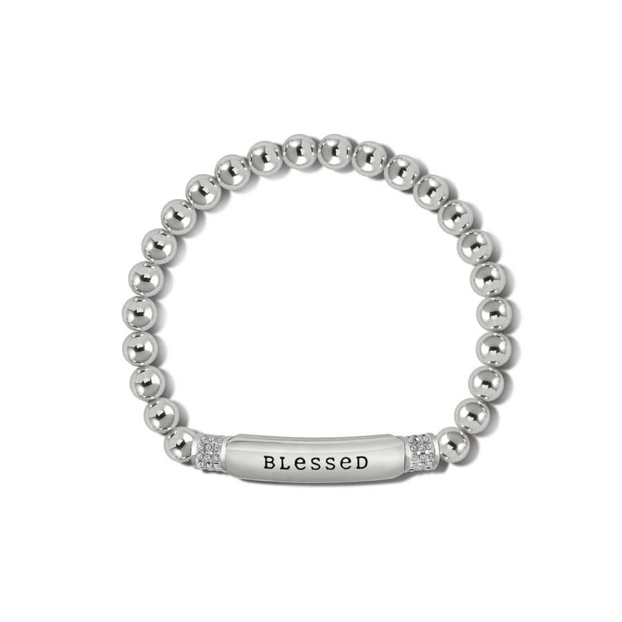 MERIDIAN PETITE BLESSED STRETCH BRACELET - SILVER