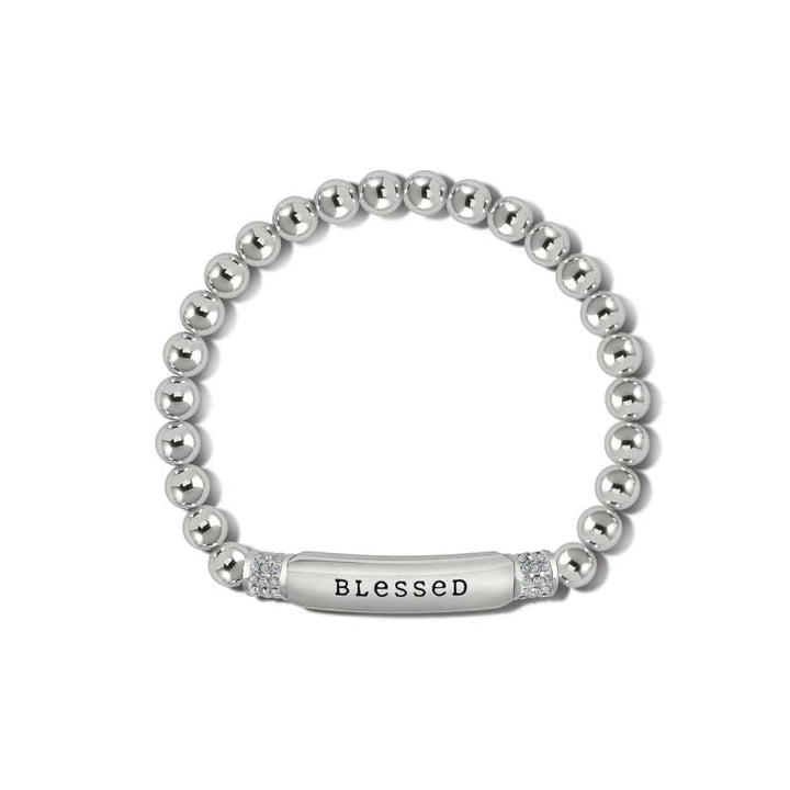 MERIDIAN PETITE BLESSED STRETCH BRACELET - SILVER