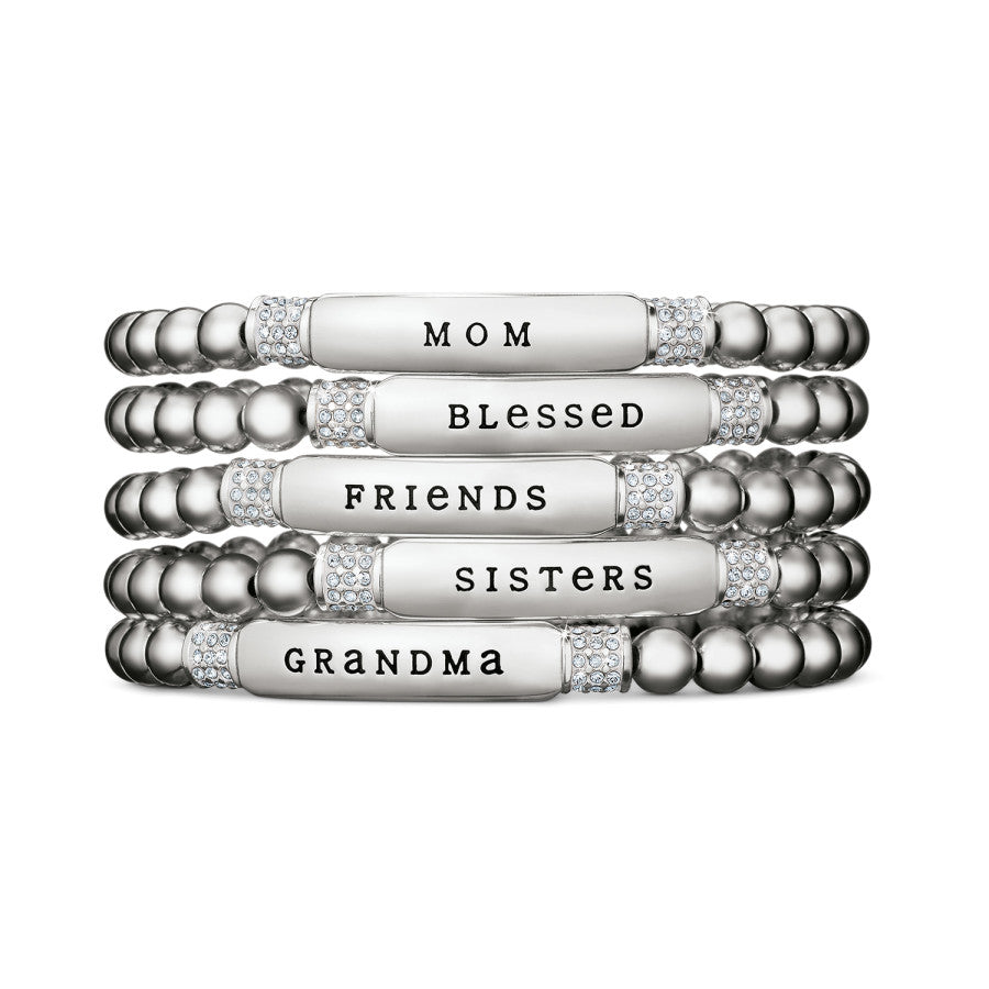 MERIDIAN PETITE BLESSED STRETCH BRACELET - SILVER