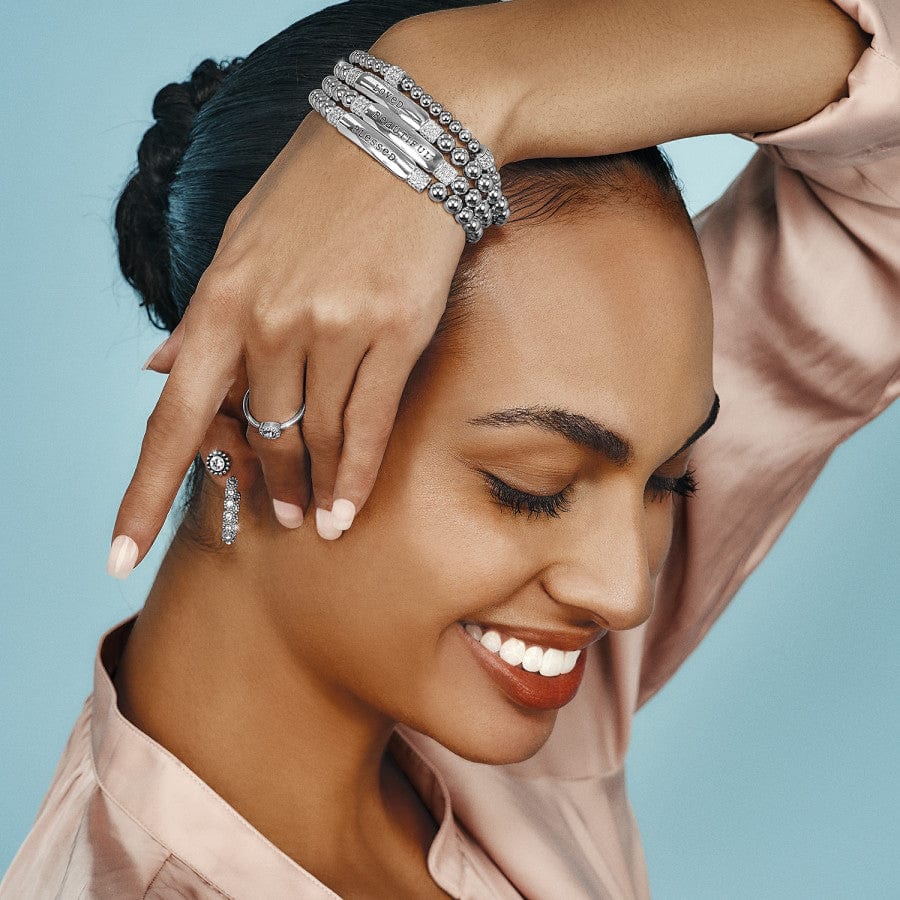 MERIDIAN PETITE BLESSED STRETCH BRACELET - SILVER