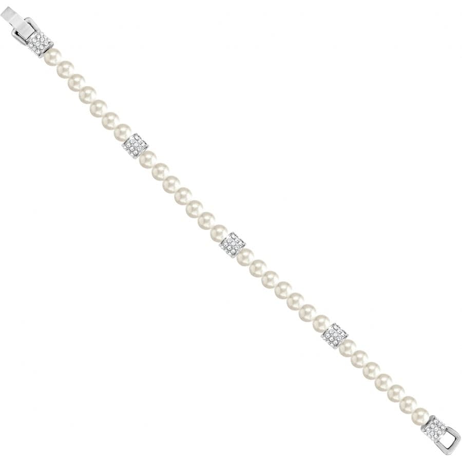 MERIDIAN PETITE PEARL BRACELET- SILVER-WHITE