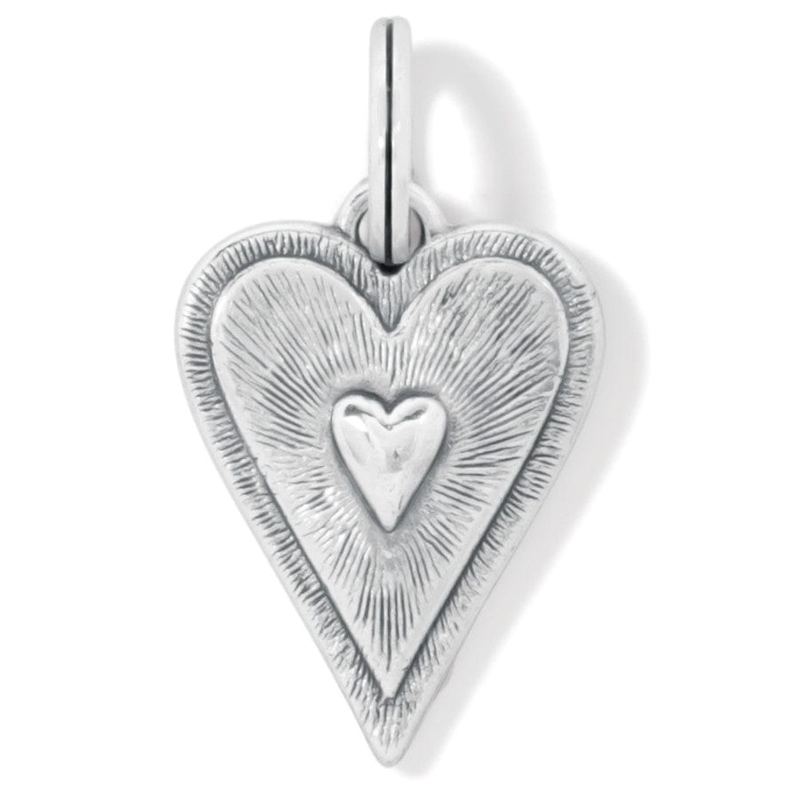 MIDNIGHT HEART AMULET- SILVER-BLACK
