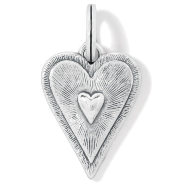 MIDNIGHT HEART AMULET- SILVER-BLACK