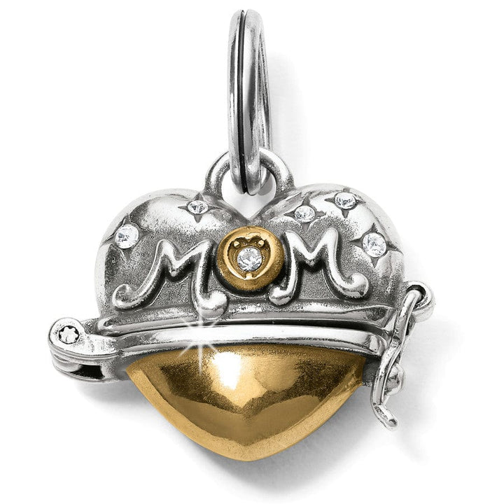 MOTHER'S LOVE HEART CHARM - SILVER-GOLD