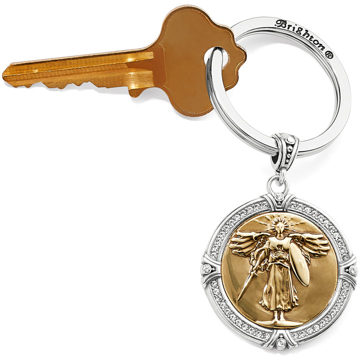 BRAVE ANGEL KEY FOB - SILVER-GOLD