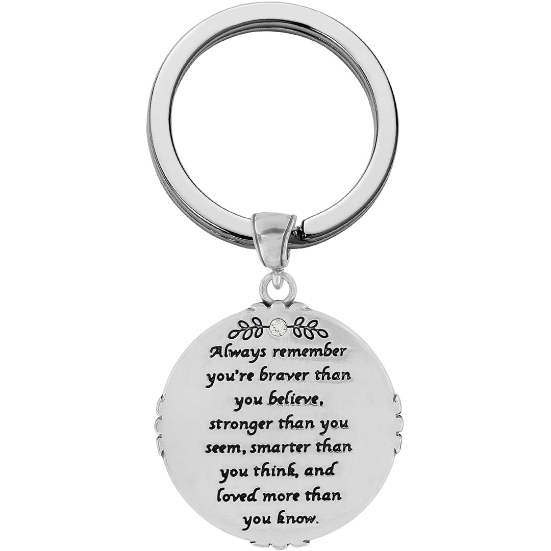 BRAVE ANGEL KEY FOB - SILVER-GOLD