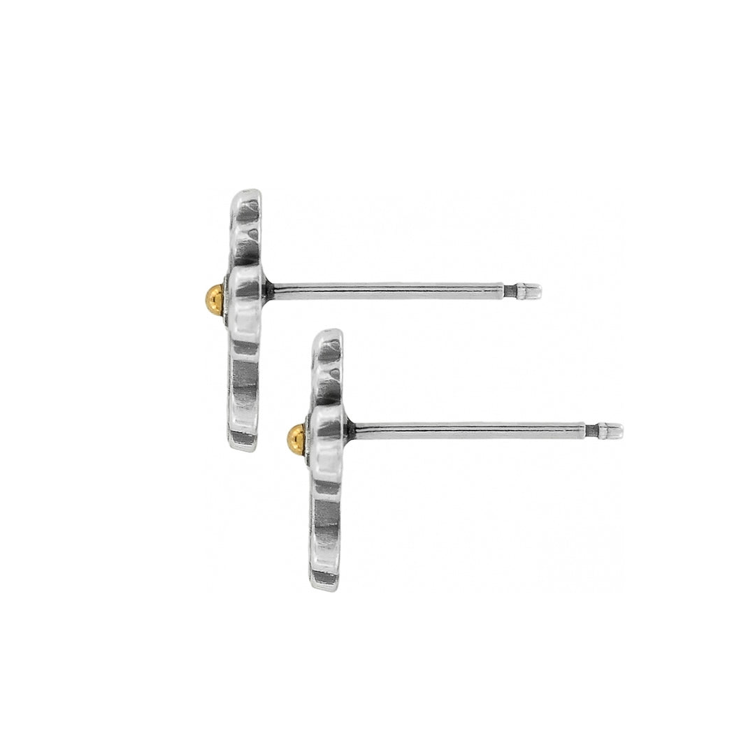 LUNA CROSS MINI POST EARRING -