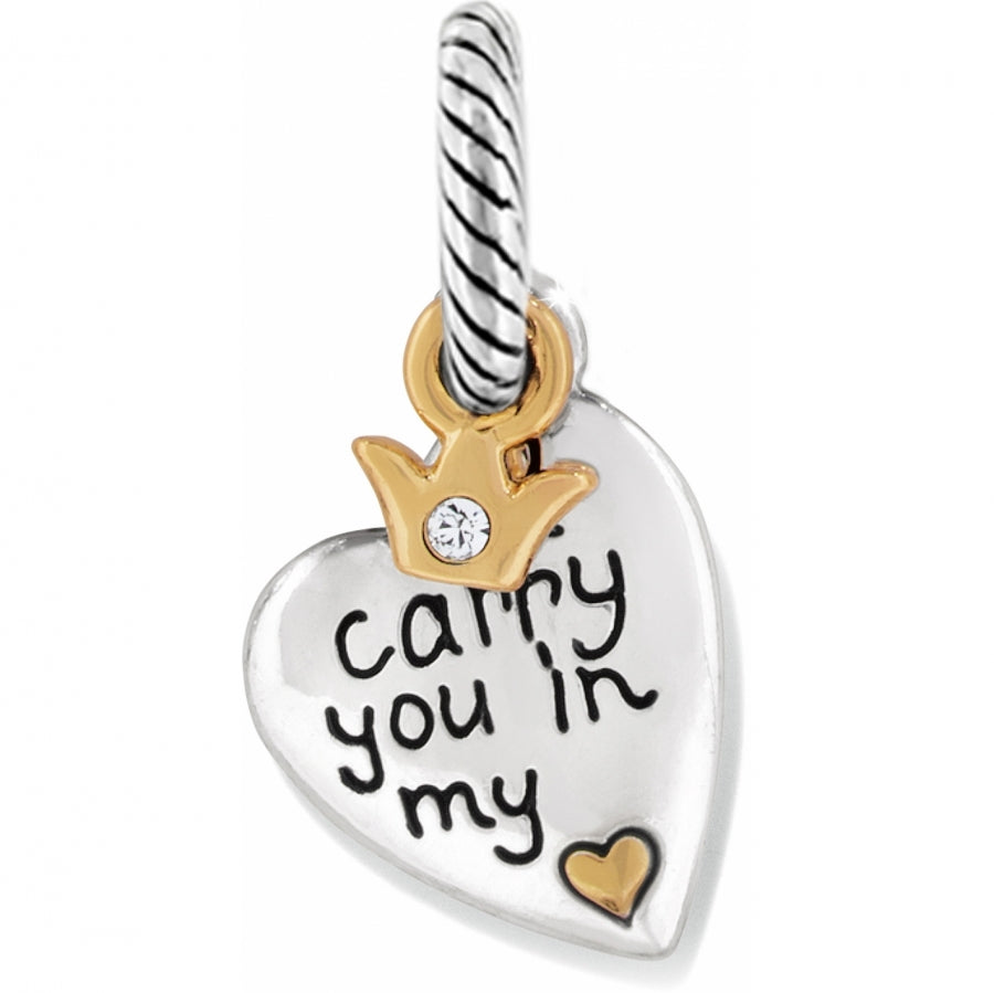 SIL GP CARRY YOU CHARM - SILVER-GOLD
