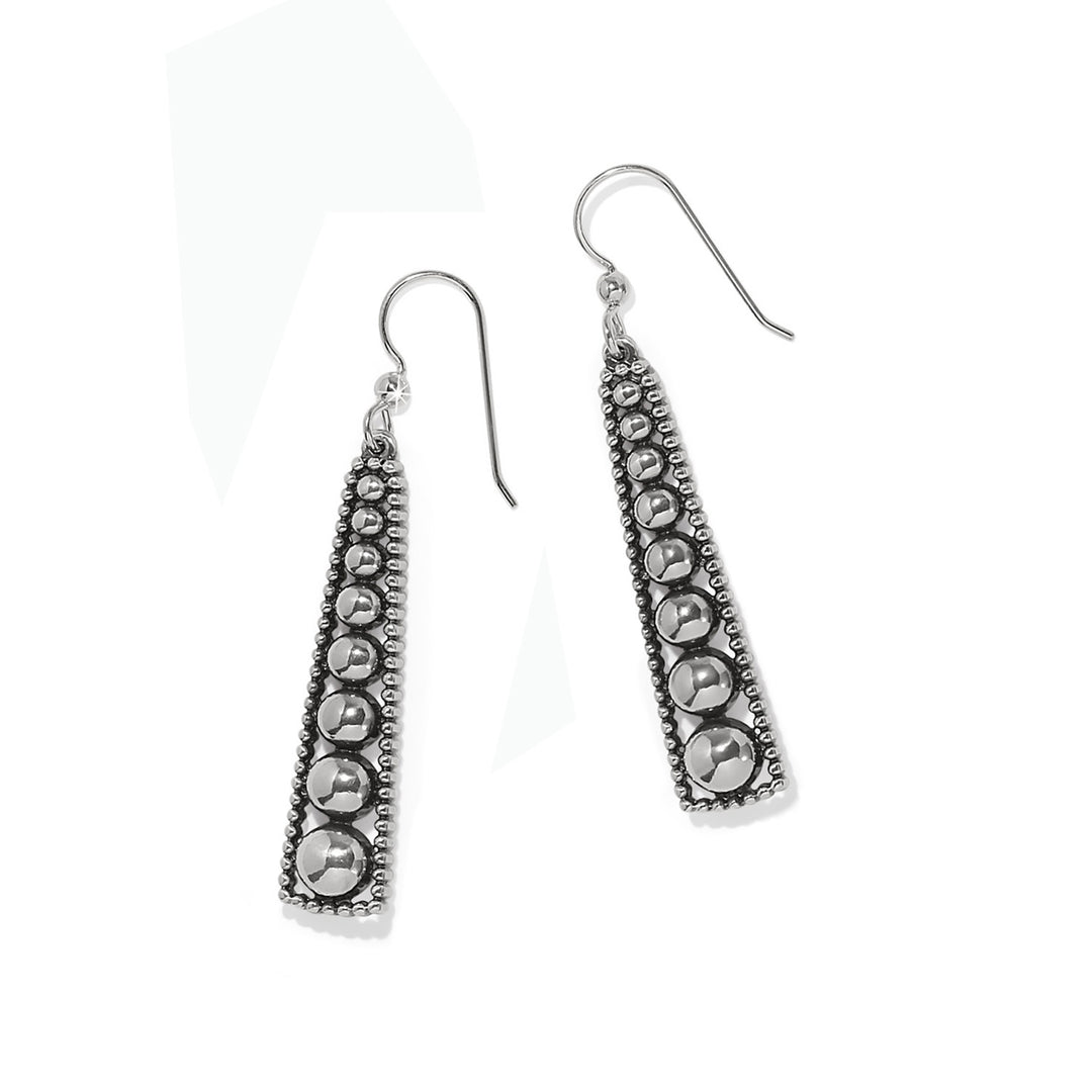 PRETTY TOUGH PYRAMID FRENCH WIRE EARRINGS - SILVER