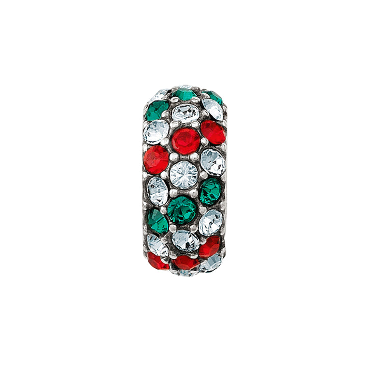 GLITTER SPACER - SILVER - RED/GREEN/CLEAR