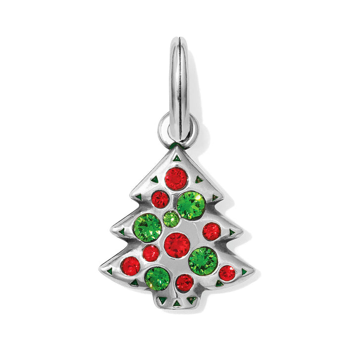TINSEL TREE CHARM - SILVER-MULTI
