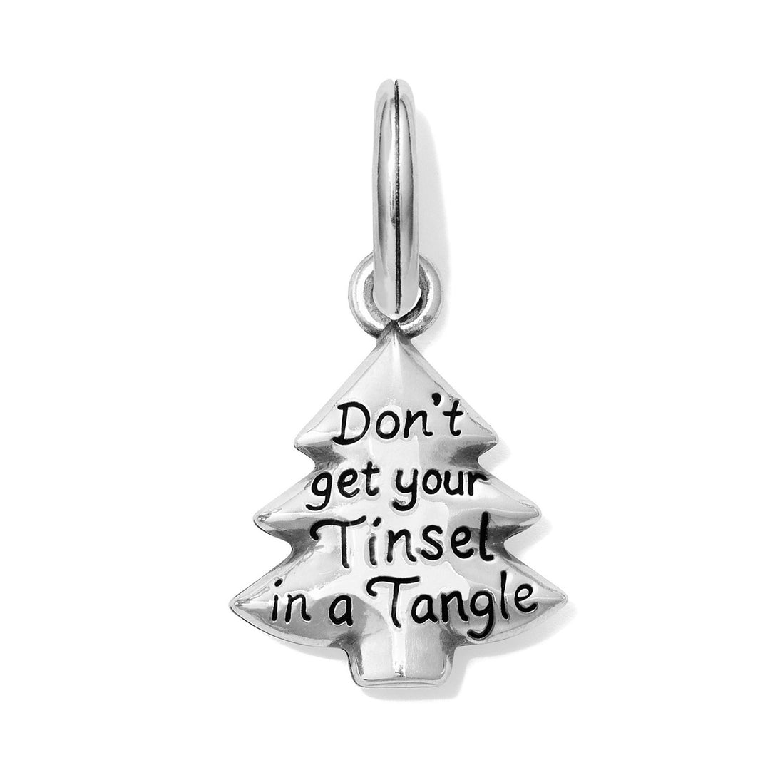 TINSEL TREE CHARM - SILVER-MULTI