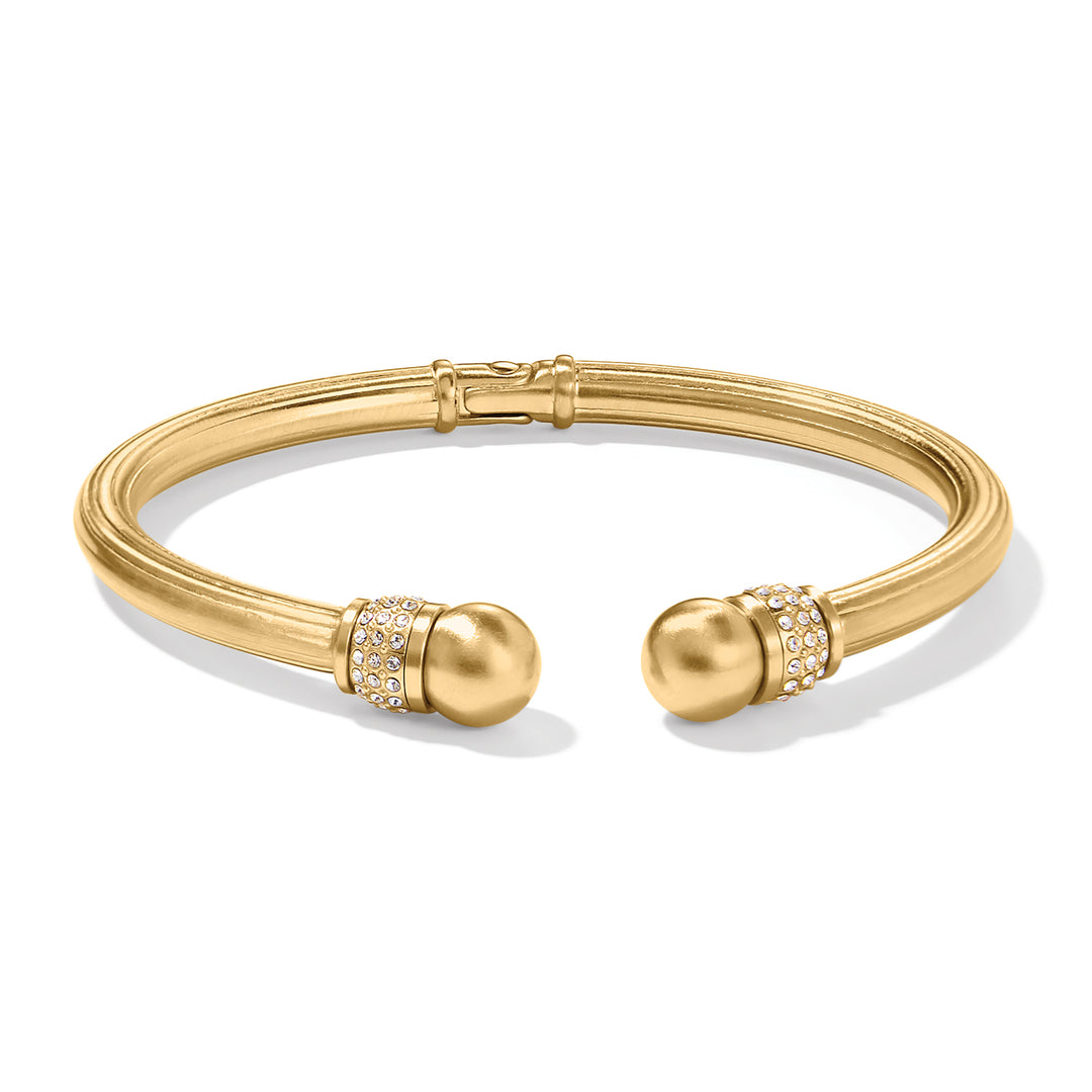 MERIDIAN OPEN HINGED BANGLE - GOLD