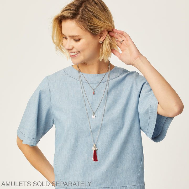 VIVI DELICATE MEDIUM CHARM NECKLACE - SILVER