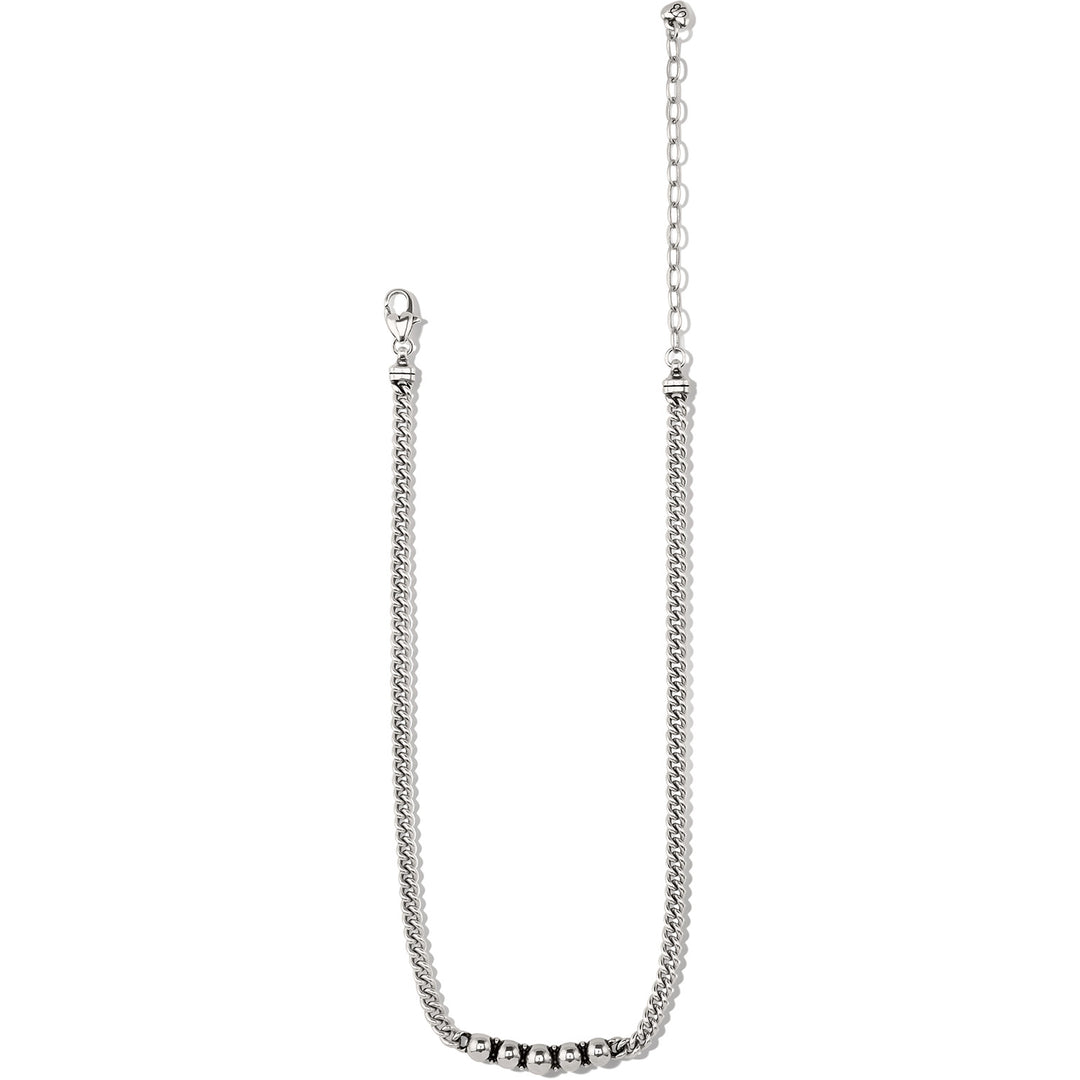 PRETTY TOUGH CHAIN COLLAR NECKLACE - SILVER