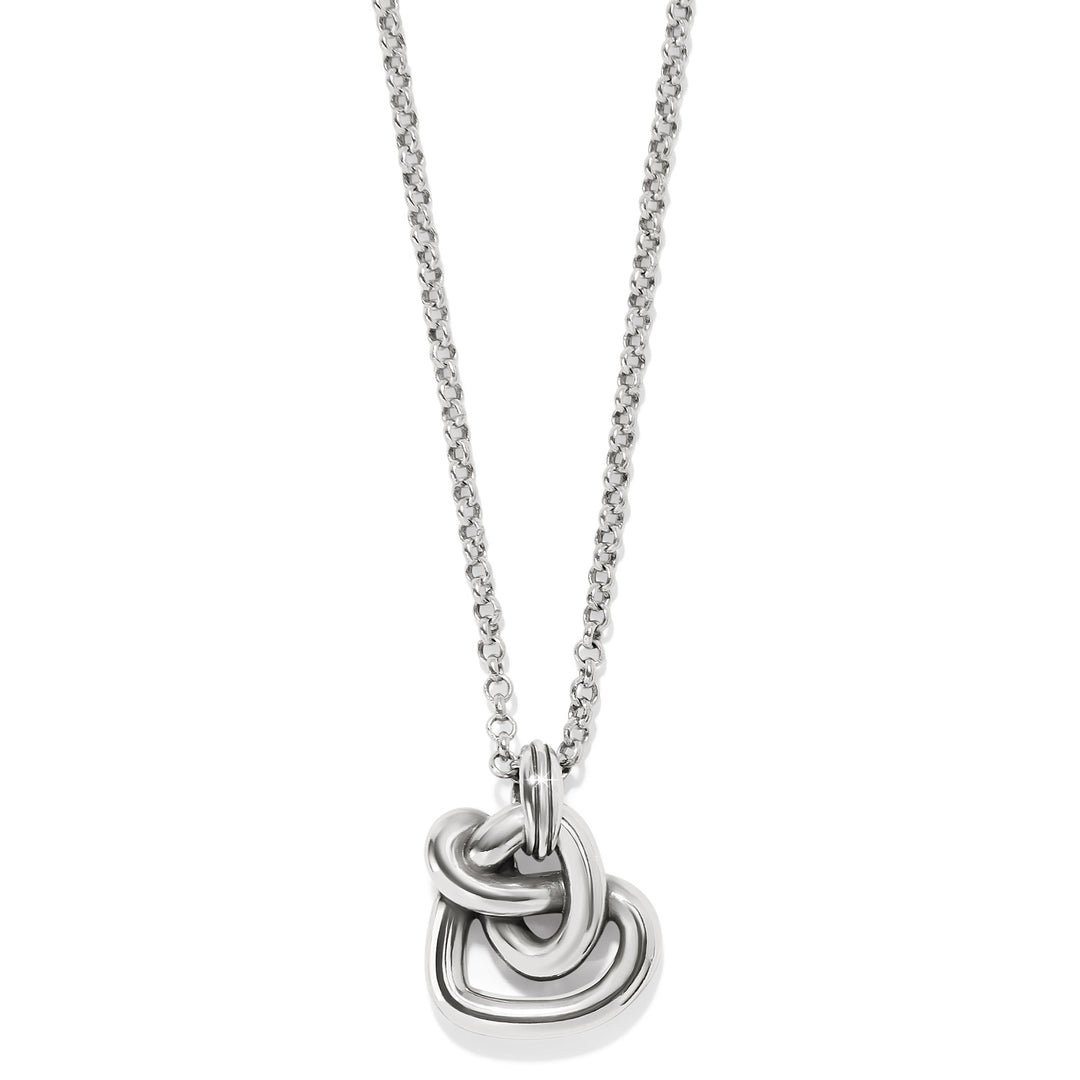 INTERLOK CURVE HEART NECKLACE - SILVER