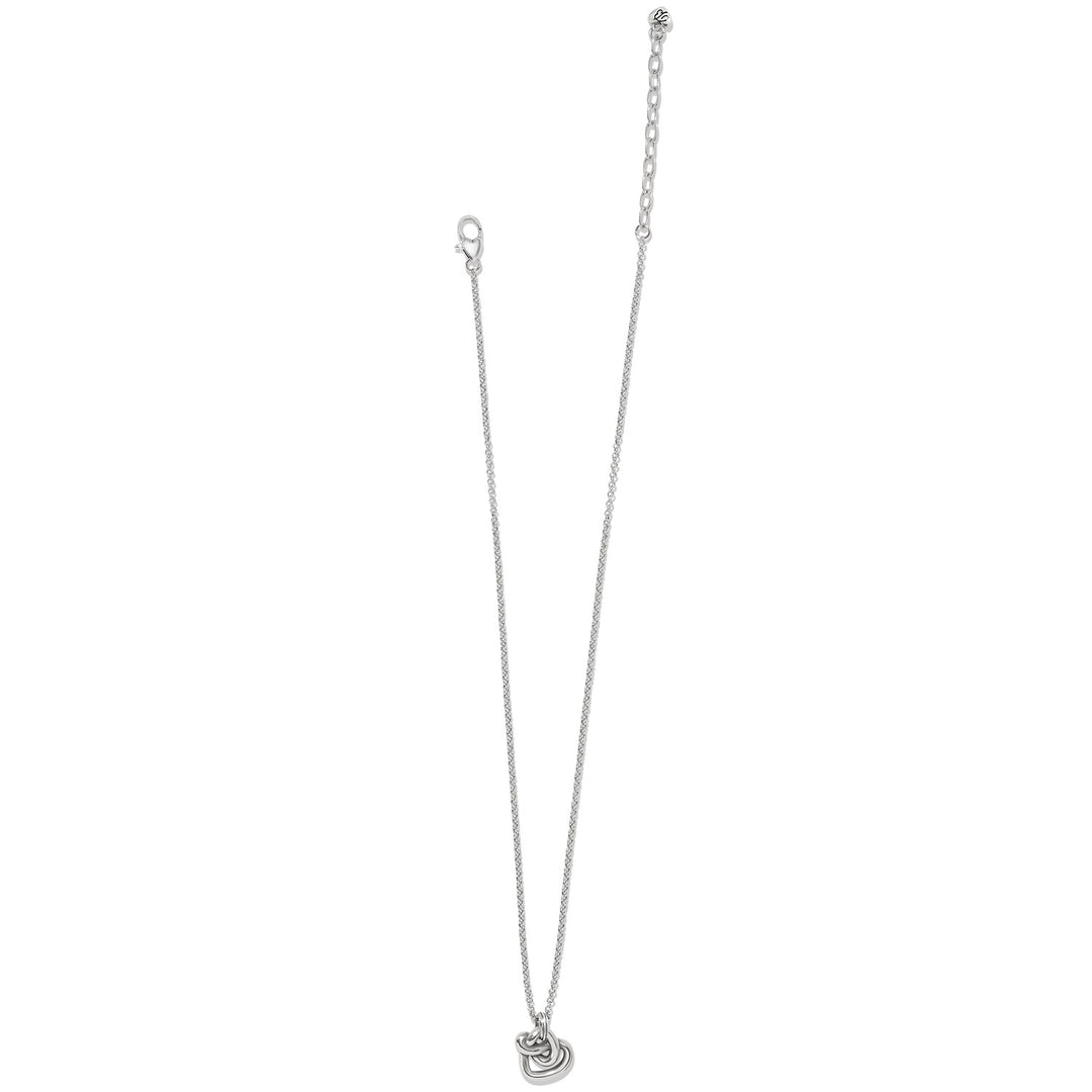 INTERLOK CURVE HEART NECKLACE - SILVER