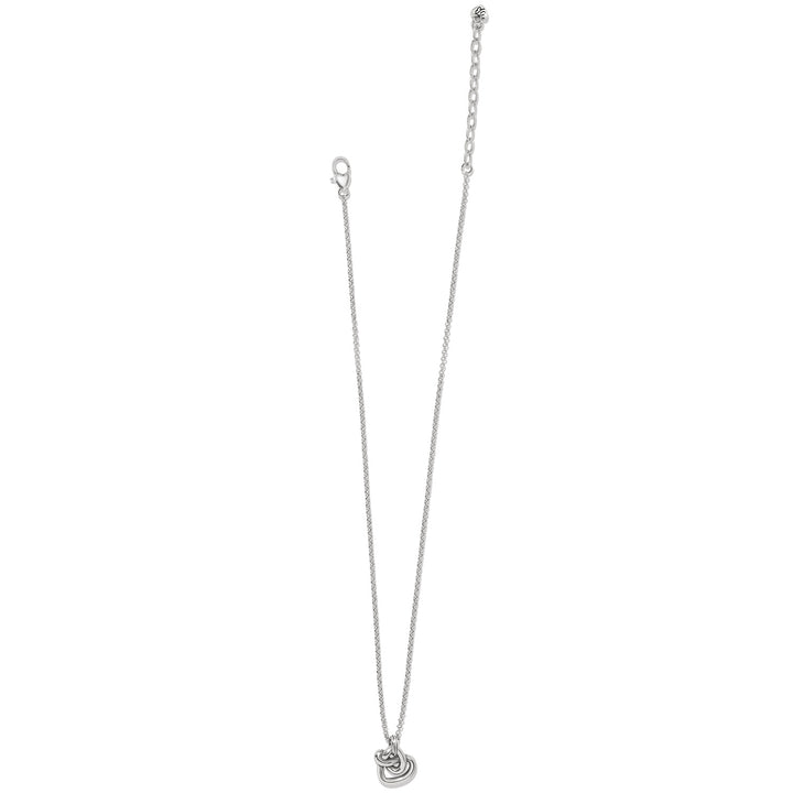 INTERLOK CURVE HEART NECKLACE - SILVER