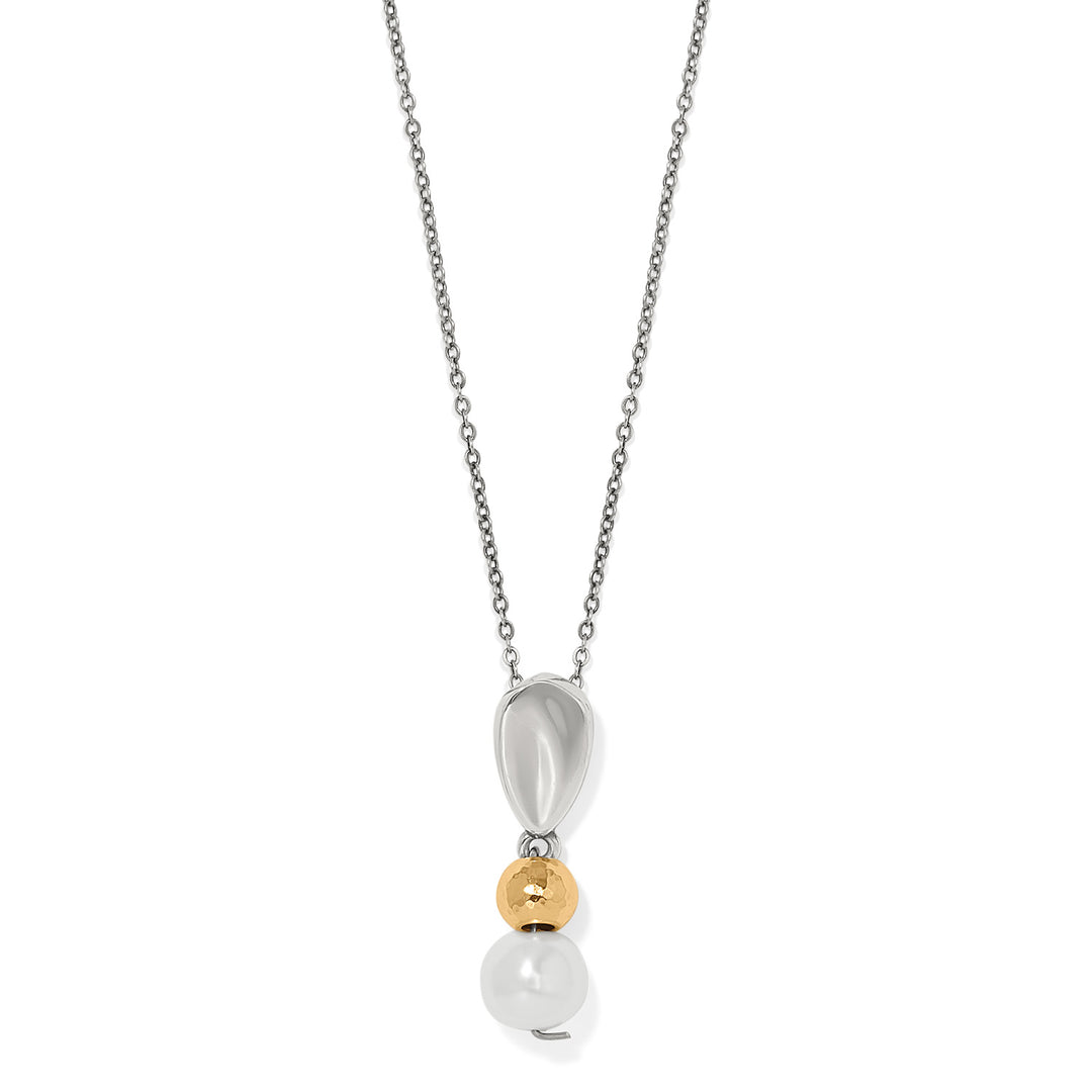 CASCADE UNITY PEARL NECKLACE - SILVER-GOLD