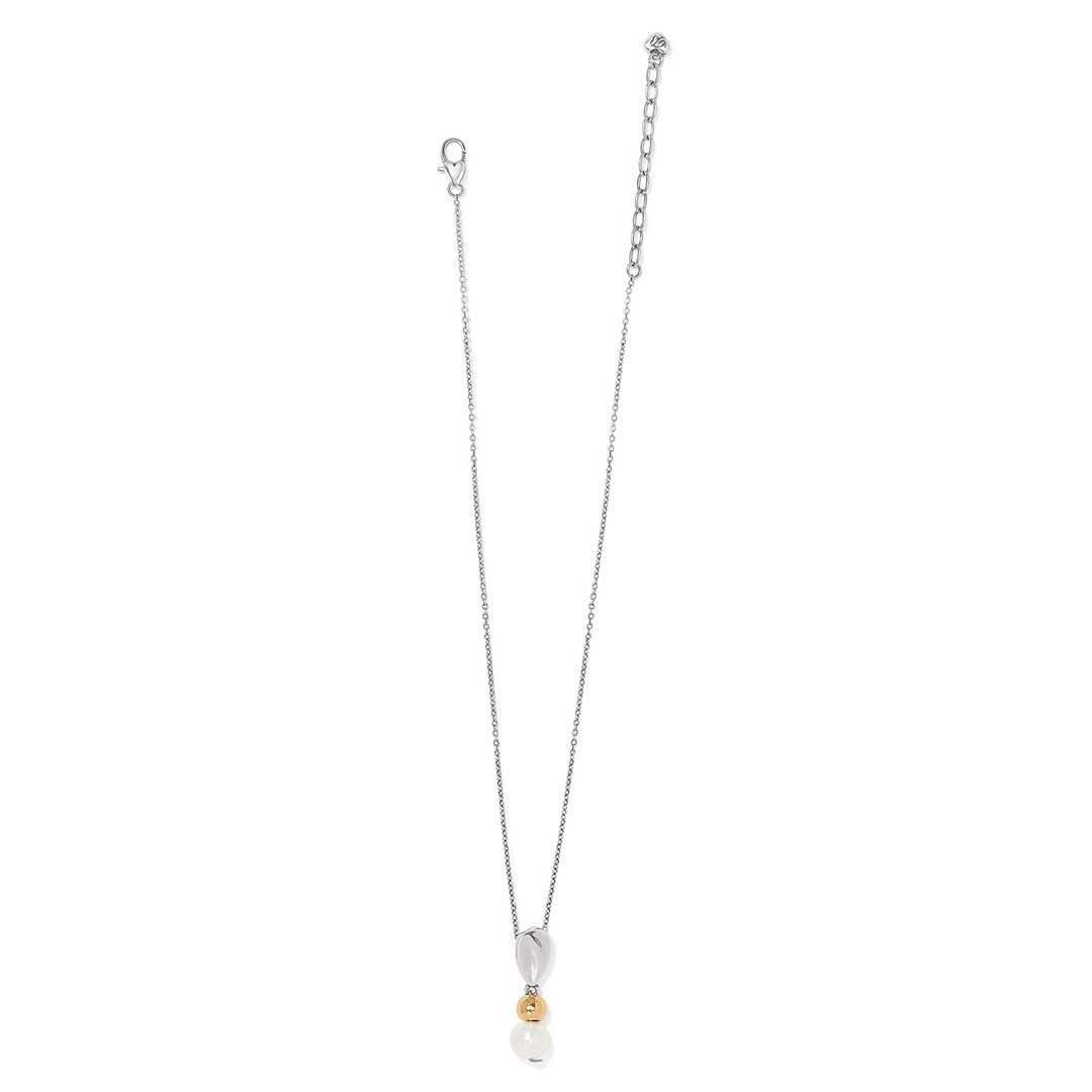 CASCADE UNITY PEARL NECKLACE - SILVER-GOLD