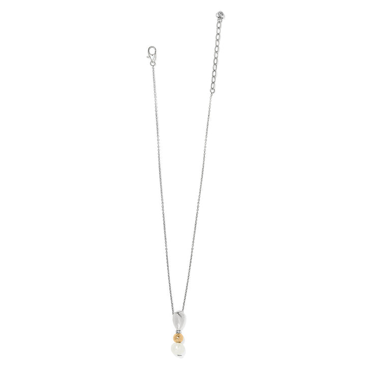 CASCADE UNITY PEARL NECKLACE - SILVER-GOLD
