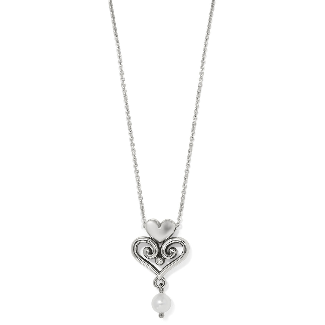 ALCAZAR AMOR PEARL PENDANT NECKLACE - SILVER-PEARL