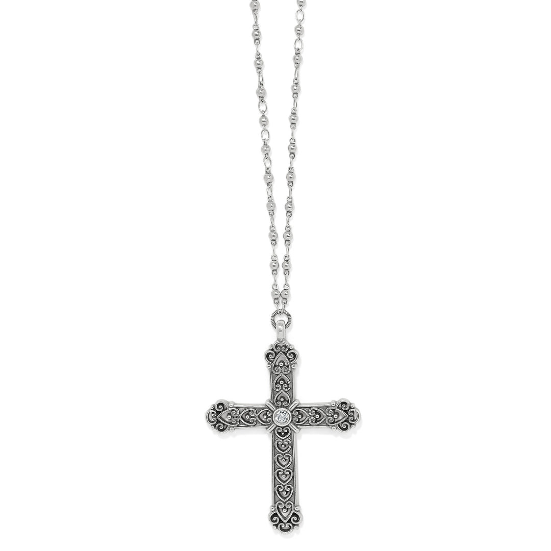 BYZANTIUM CROSS NECKLACE - SILVER
