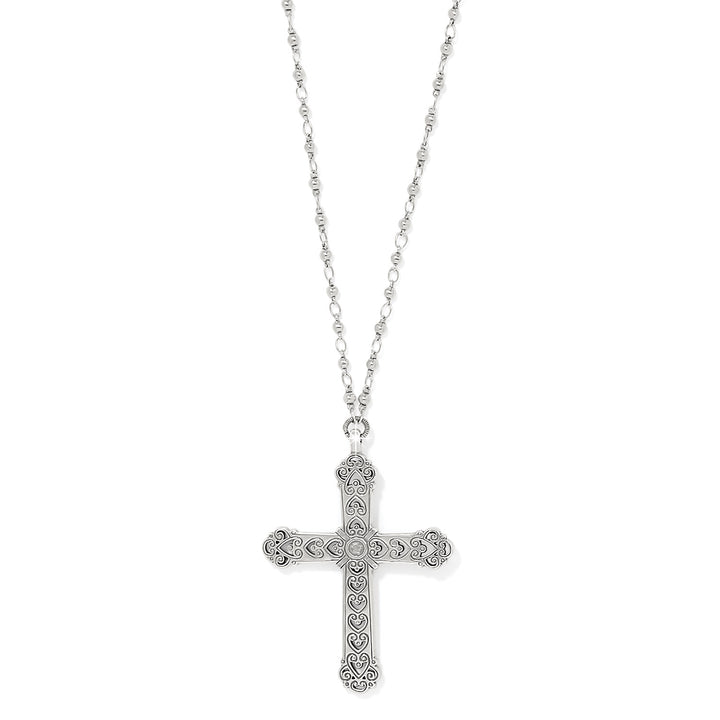 BYZANTIUM CROSS NECKLACE - SILVER