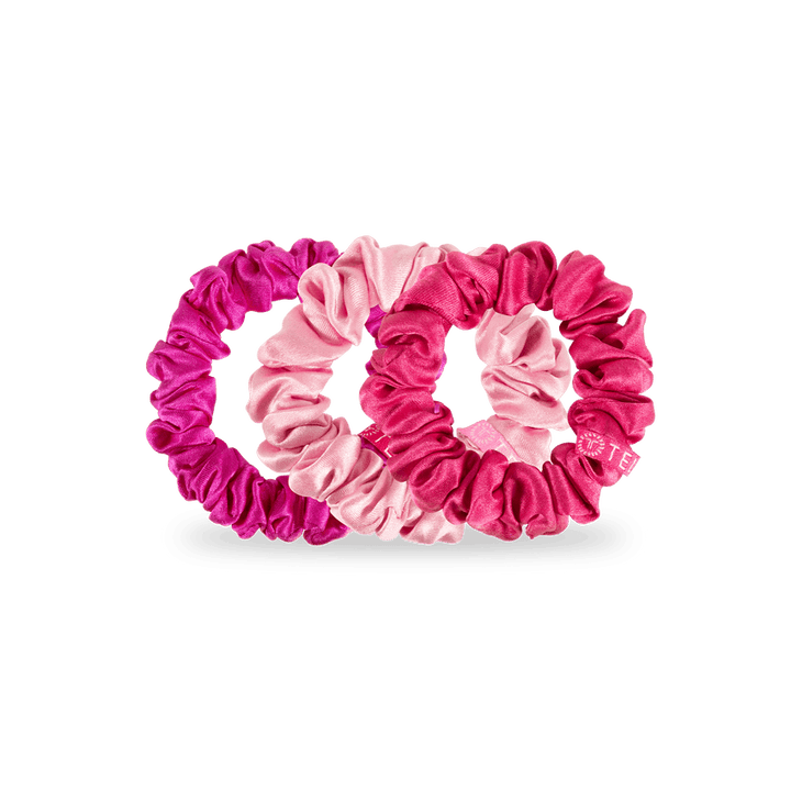 TELETIES SMALL SCRUNCHIE - ROSE ALL DAY