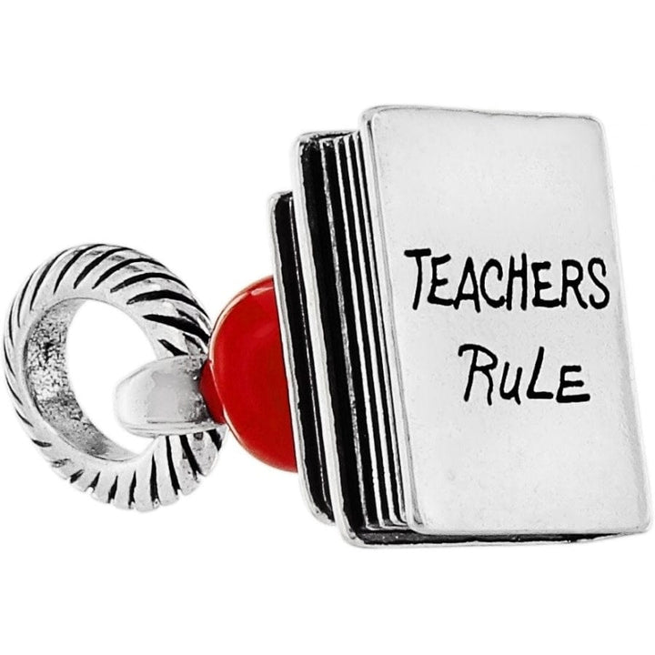 Teachers Rule Charm- SILVER