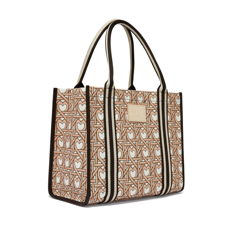 WOVEN HEARTS CANVAS CARRYALL