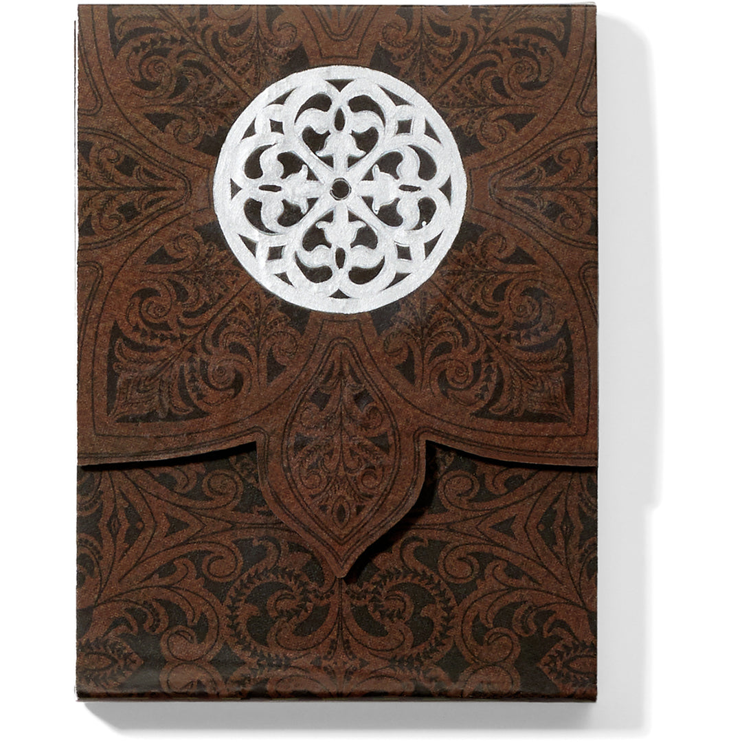 FERRARA ROSE WINDOW NOTEPAD - BROWN-BLACK