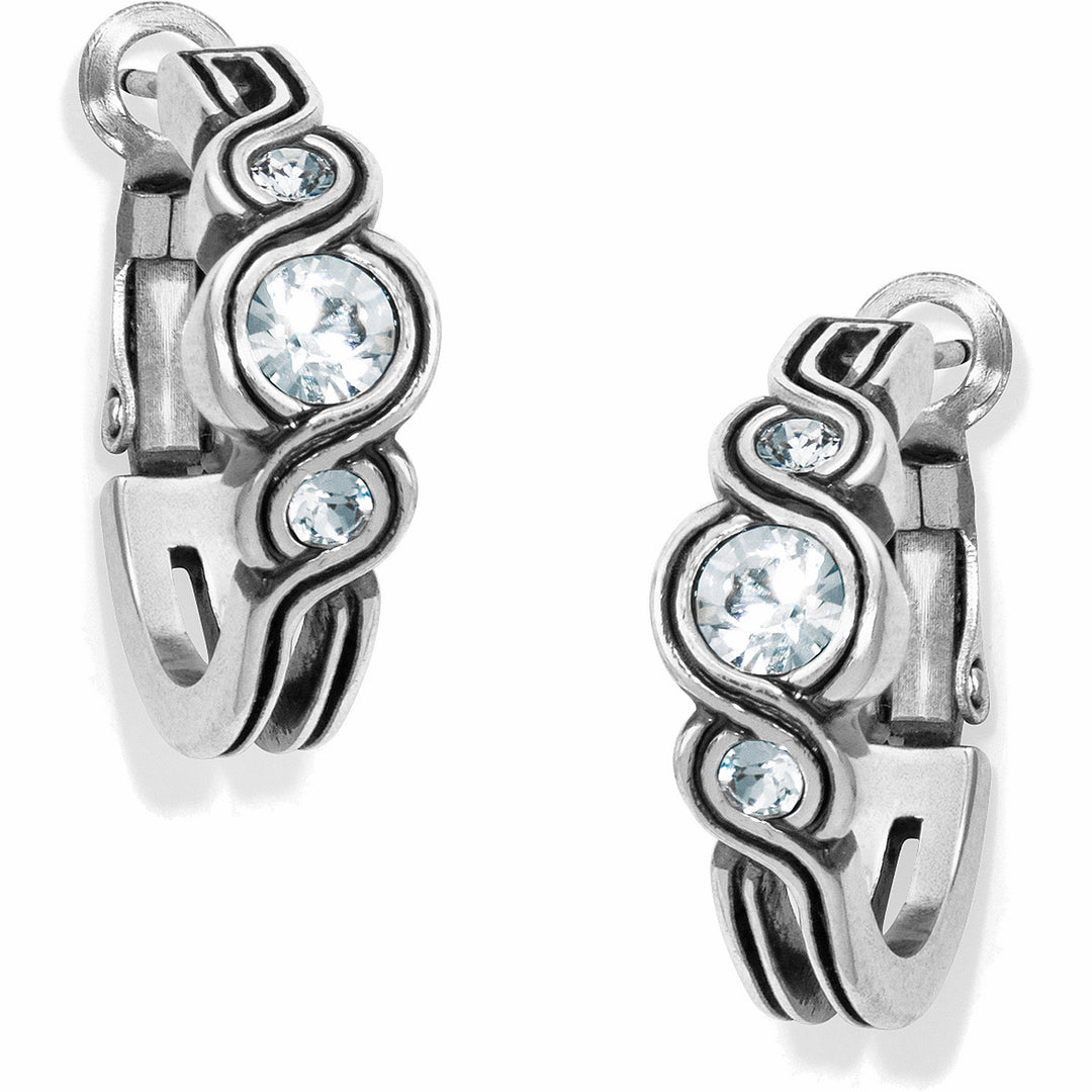 INFINITY SPARKLE HOOP EARRINGS - SILVER