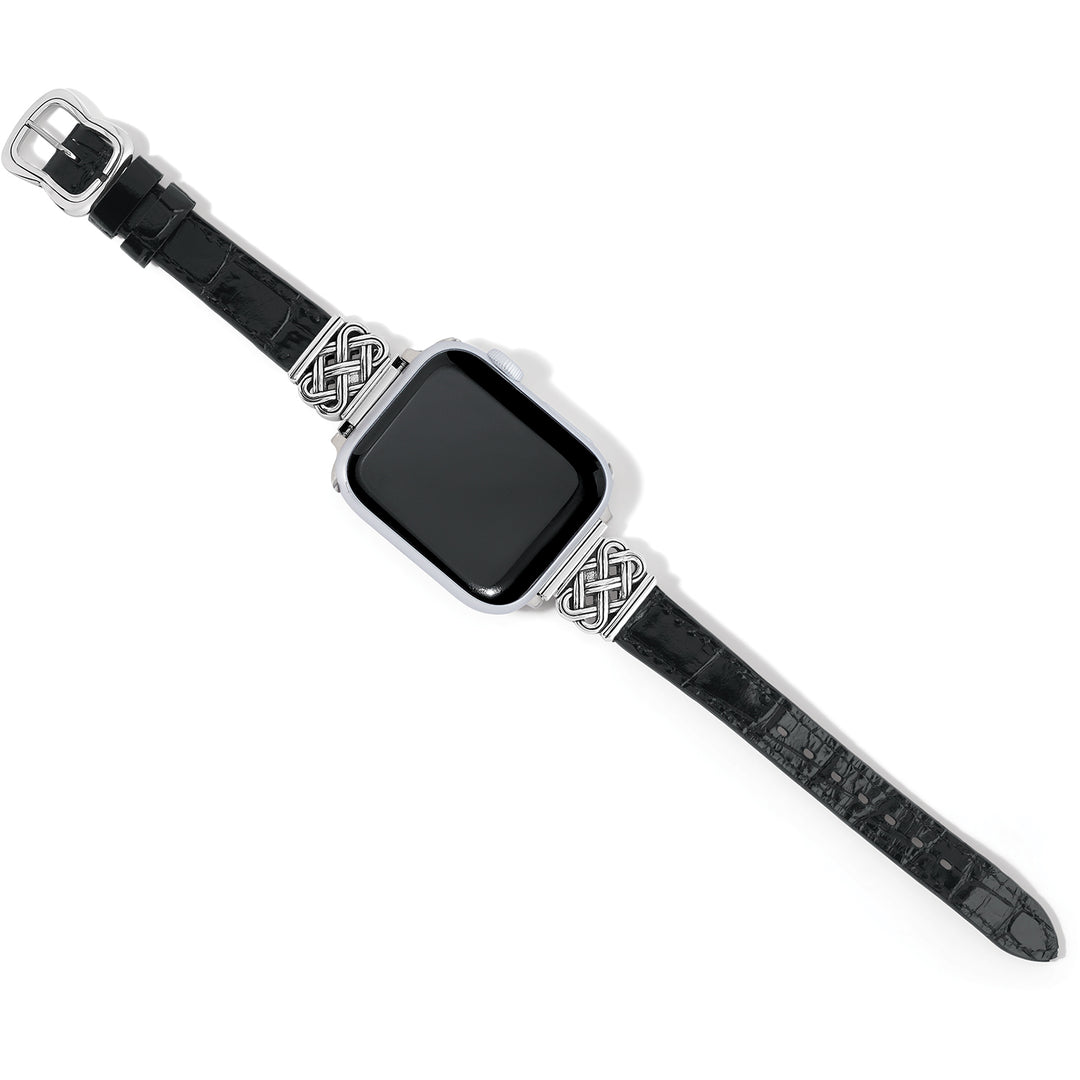 INTERLOK REVERSIBLE APPLE WATCH BAND - BLACK-BROWN