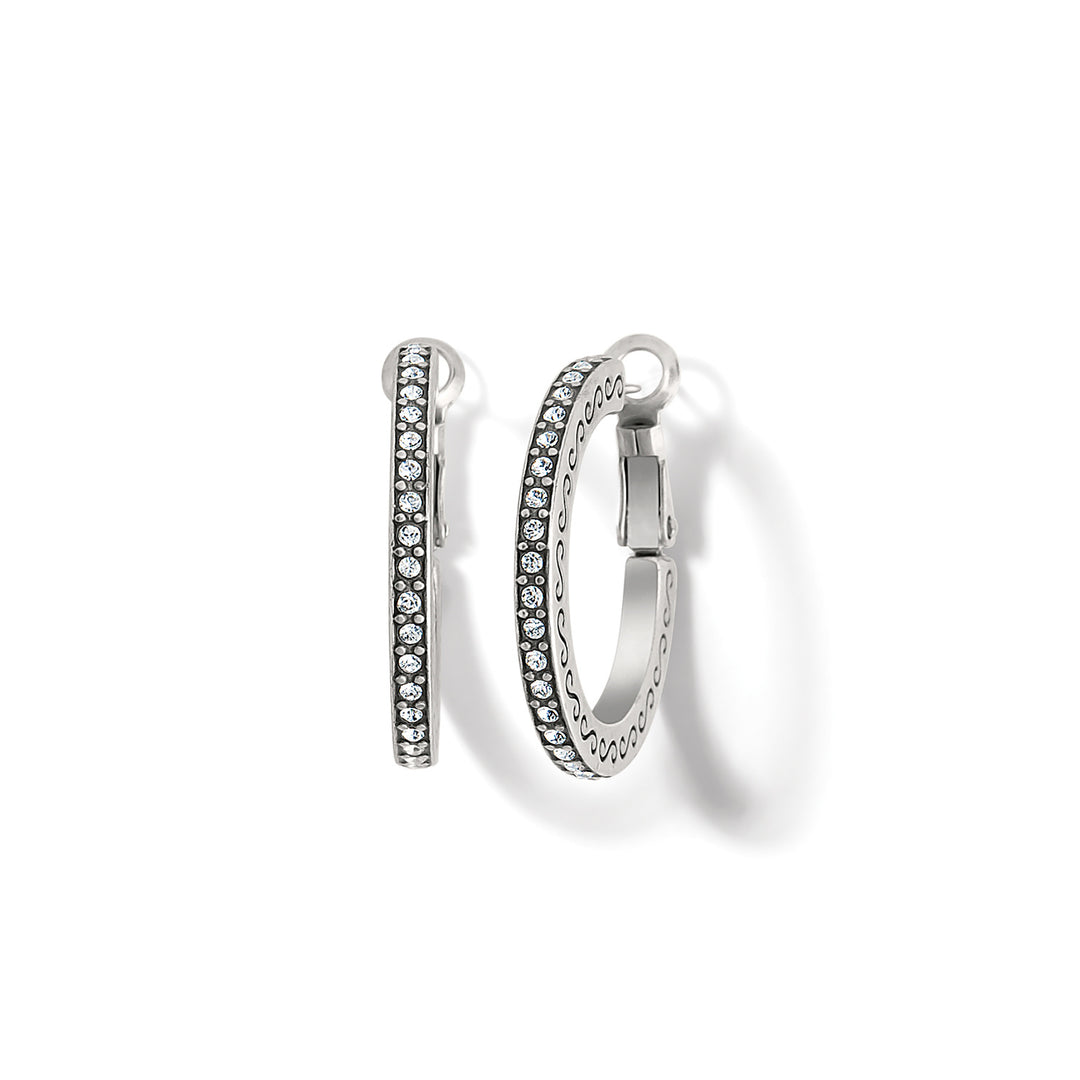 MERIDIAN THIN SMALL HOOP EARRINGS - SILVER